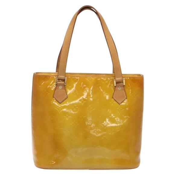 LOUIS VUITTON Monogram Vernis Houston Hand Bag Beige M91004 - Picture 3 of 13